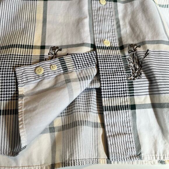 Salty Dog Gant Shirt Large Plaid Golf Cotton Button Down Short Sleeve - Picture 6 of 13